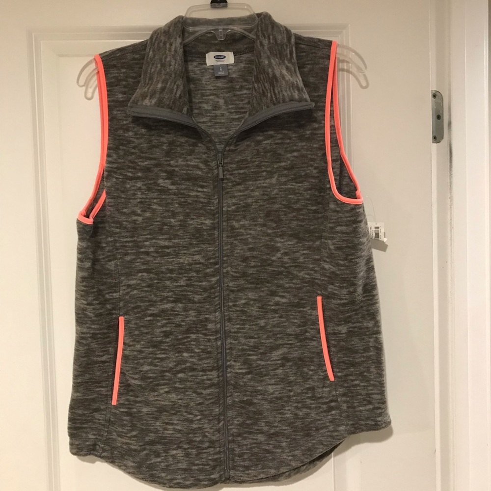 Gray fleece vest